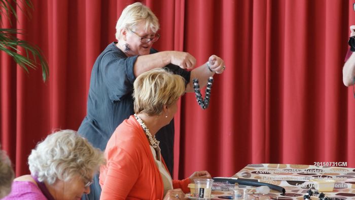 fDSC00920- Zomerschool55+ Zuiderparkweg fietsbandsieraden - In de Roos - 31juli2015 - foto GerardMontE web