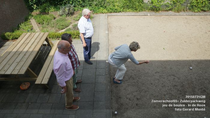 hDSC00952- Zomerschool55+ jeu de boules - Zuiderparkweg - In de Roos - 31juli2015 - foto GerardMontE web