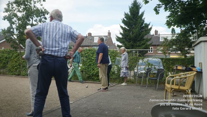 hDSC01066- Zomerschool55+ jeu de boules - Zuiderparkweg - In de Roos - 31juli2015 - foto GerardMontE web