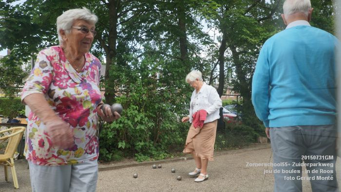 hDSC01069- Zomerschool55+ jeu de boules - Zuiderparkweg - In de Roos - 31juli2015 - foto GerardMontE web