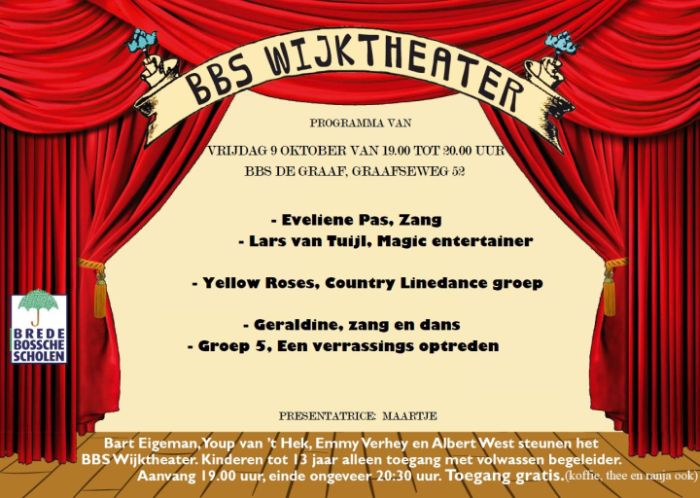 a poster wijktheater 9 oktober