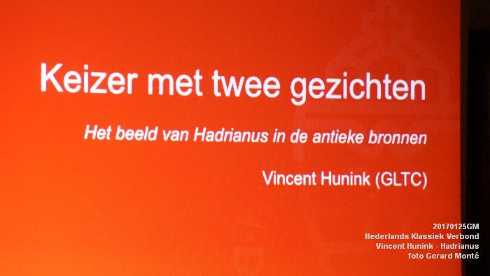 DSC08721- Het Nederlands Klassiek Verbond - Vincent Hunink over Hadrianus - 25januari2017 -  foto GerardMontE web
