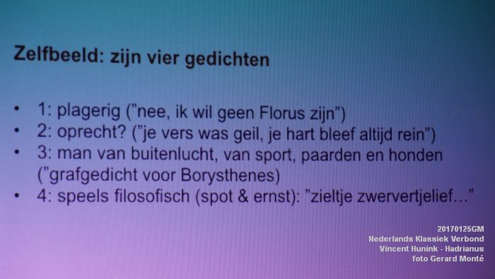 DSC08773- Het Nederlands Klassiek Verbond - Vincent Hunink over Hadrianus - 25januari2017 -  foto GerardMontE web