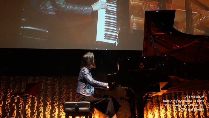 DSC05753- Koffie bij de piano - Yang Yang Cai - Long Long Cheung - Kaat van Steekelenburg - Pleinzaal - 5nov2017 - foto GerardMontE web