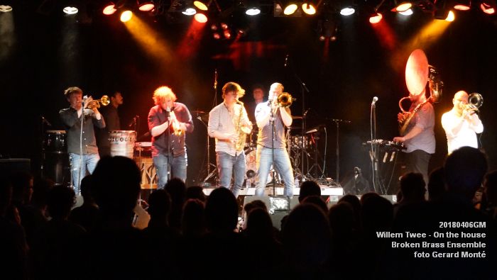 DSC02183- Willem Twee Poppodium vrijdag - On the house - Broken Brass Ensemble - 6apr2018 - foto GerardMontE web