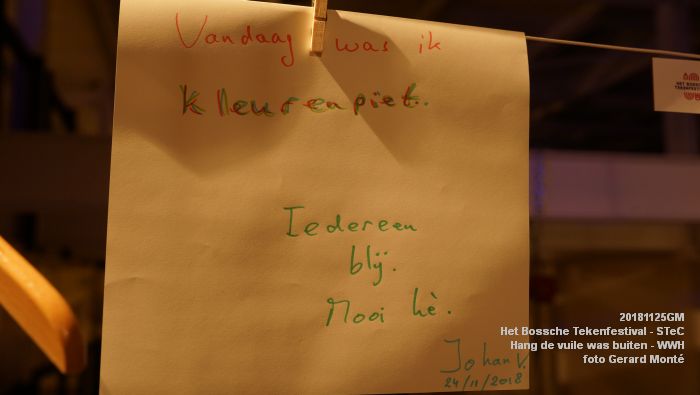 GDSC04167- Het Bossche Tekenfestival - Hang de vuile was buiten - Werkwarenhuis - stok - 25nov2018 -  foto GerardMontE web