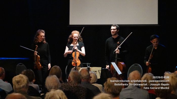 DSC02593- kamermuziek azijnfabriek - Belinfante Strijkkwartet - passieconcert Joseph Haydn - 14april2022 -  foto GerardMontE web