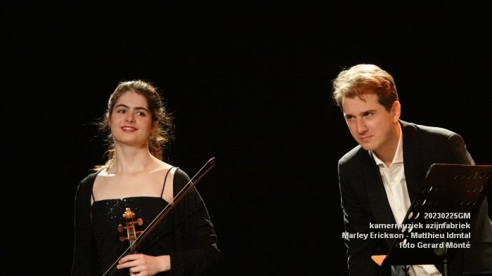 DSC00800- kamermuziek azijnfabriek - Marley Erickson viool - Matthieu Idmtal piano - 25febr2023 -  foto GerardMontE web