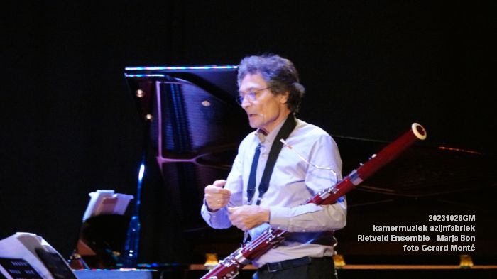DSC06849- kamermuziek azijnfabriek - Blazers van het Rietveld Ensemble en Marja Bon piano - 26okt2023 - foto GerardMontE web