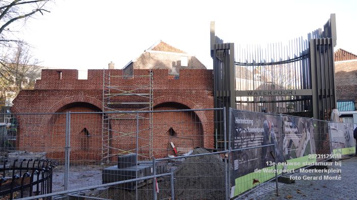 DSC00685- Reconstructie 13e-eeuwse stadsmuur - Waterpoort Moerkerkplein - 25nov2023 - foto GerardMontE web