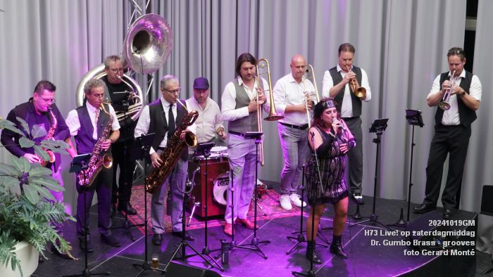 DSC07280- H73 Live op zaterdagmiddag - Dr Gumbo Brass - 19okt2024 -  foto GerardMontE web