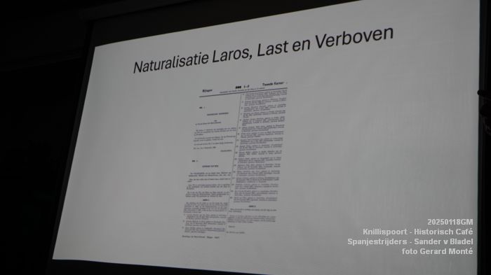 DSC01801- Knillispoort - Historisch Cafe - Sander van Bladel - Spanjestrijders - 18jan2025 -  foto GerardMontE web