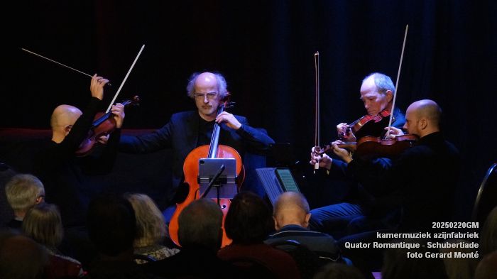 DSC02557- kamermuziek azijnfabriek - Quator Romantique Schubertiade - 20feb2025 -  foto GerardMontE web