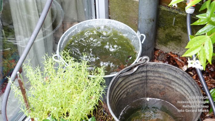 DSC00893- huiskamerconcert Vught - Nathalie Schaap zang bas gitaren - 6julii2025 -  foto GerardMontE web