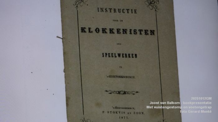 DSC08582- Joost van Balkom - boekpresentatie - Met vuistengestomp en voetengetrap - 12okt2025 -  foto GerardMontE