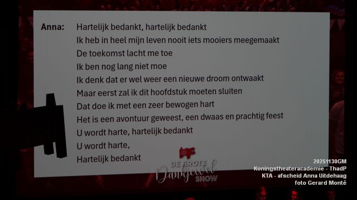 DSC04761- Koningstheateracademie KTA - afscheid Anna Uitdehaag - ThadP - 23nov2025 -  foto GerardMontE