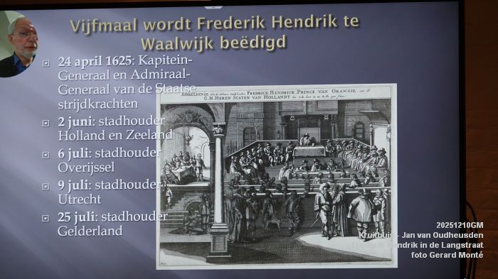 DSC05558- Kruithuis-lezing - Jan van Oudheusden W - Frederik Hendrik en de oorlog in de Langstraat 1624-1625 - 10dec2025 -  foto GerardMontE