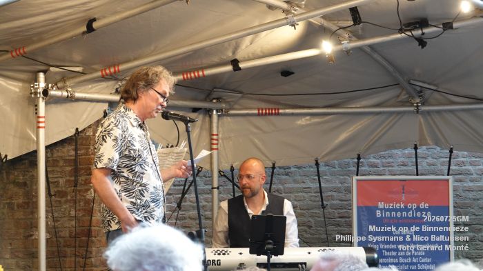 DSC07190-DSC03740- Muziek op de Binnendieze - Philippe Sysmans en Nico Baltussen - 25juli2026 - foto GerardMontE