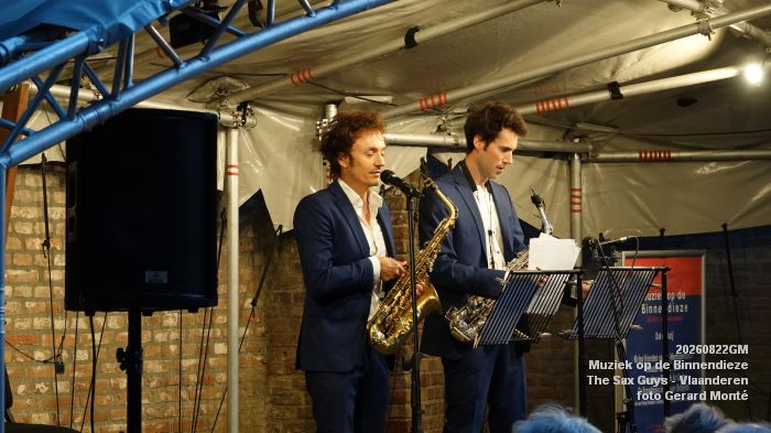 DSC05032- Muziek op de Binnendieze - The Sax Guys uit Vlaanderen - 22aug2026 - foto GerardMontE