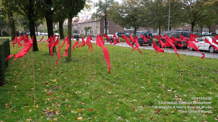 DSC04563- 53rd Welsh Division Monument - 146 Vlaggen voor de Vrede - 25okt2026 - foto GerardMontE