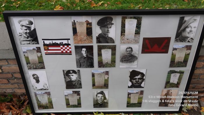 DSC04581- 53rd Welsh Division Monument - 146 Vlaggen voor de Vrede - 25okt2026 - foto GerardMontE